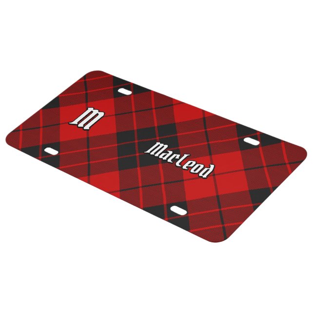 Clan Macleod of Raasay Tartan License Plate (Side)