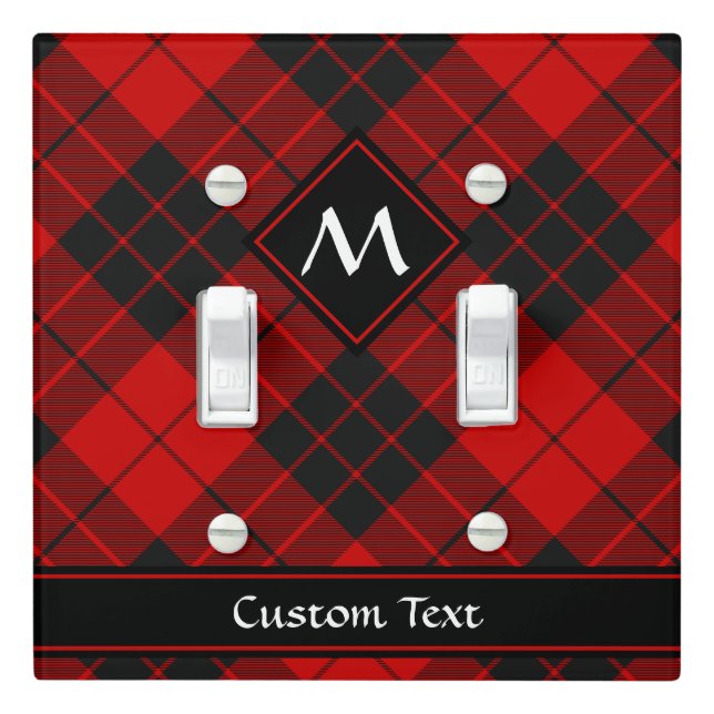 Clan Macleod of Raasay Tartan Light Switch Cover (In Situ)