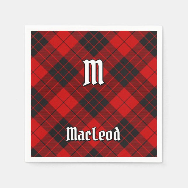 Clan Macleod of Raasay Tartan Napkins (Front)