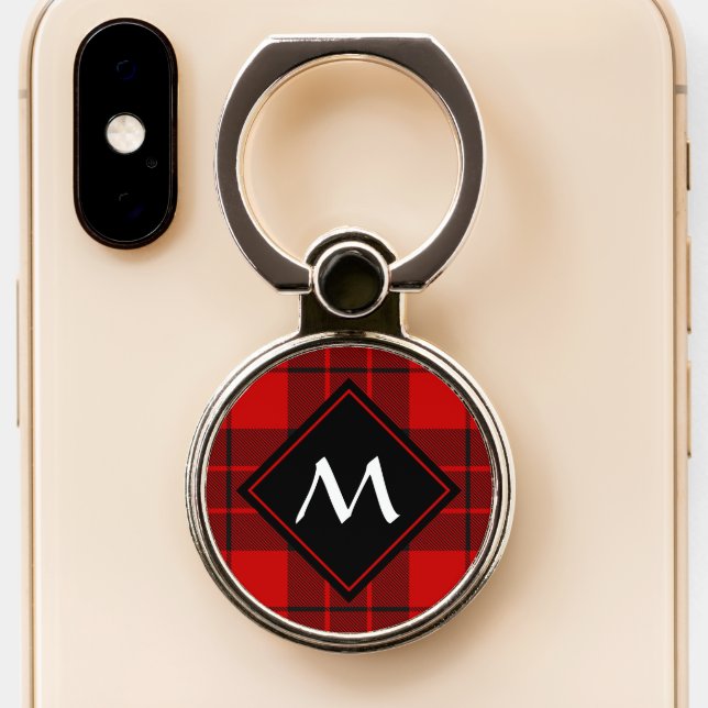 Clan Macleod of Raasay Tartan Phone Ring Stand (Close Up)