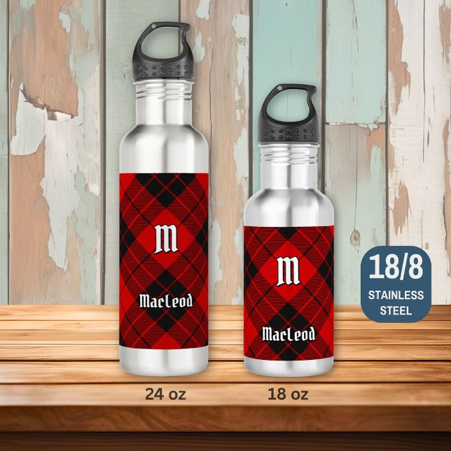 Clan Macleod of Raasay Tartan Stainless Steel Water Bottle (Creator Uploaded)