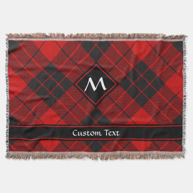 Clan Macleod of Raasay Tartan Throw Blanket (Front)