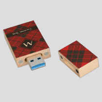 Clan Macleod of Raasay Tartan Wood Flash Drive