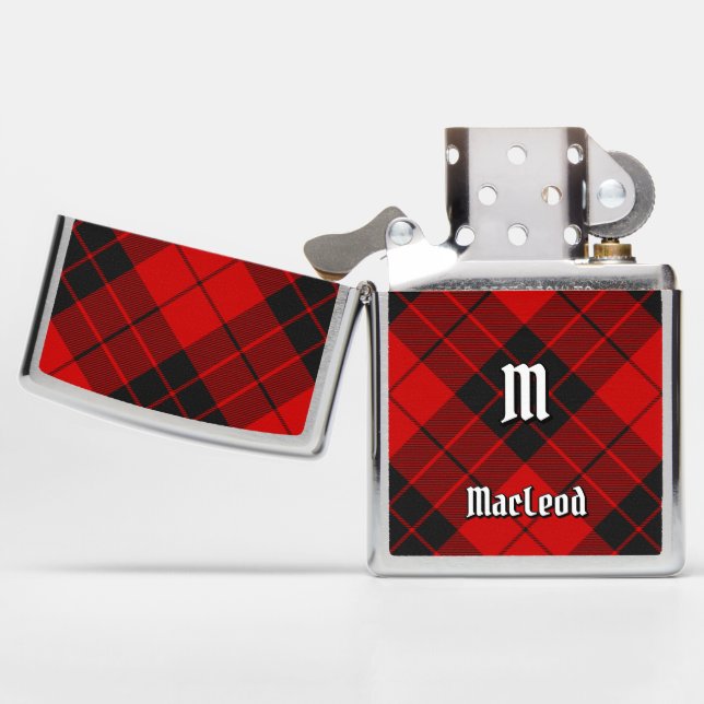 Clan Macleod of Raasay Tartan Zippo Lighter (Opened)