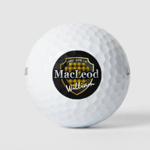 Clan MacLeod Personalize Your Name Tartan Shield Golf Balls