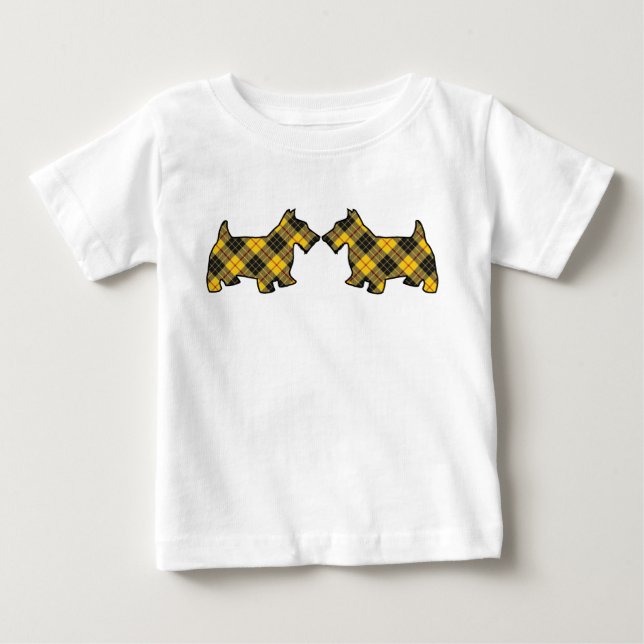 Clan MacLeod Scottie Dogs Scottish Clan Tartan 2 Baby T-Shirt (Front)
