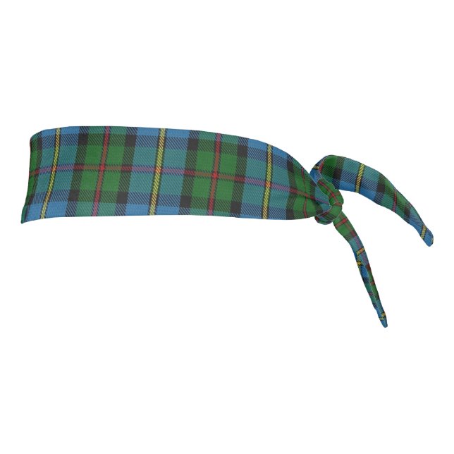Clan MacLeod Scottish Accents Blue Green Tartan Tie Headband (Rotate 90)