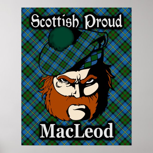 Clan MacLeod Scottish Tartan Poster (Front)