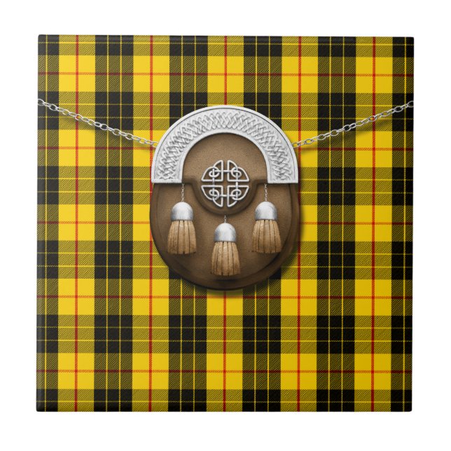 Clan MacLeod Tartan And Sporran Tile (Front)