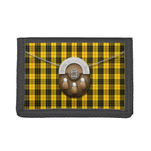 Clan MacLeod Tartan And Sporran Tri-fold Wallet