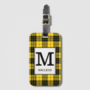 Clan MacLeod Tartan Monogrammed Luggage Tag