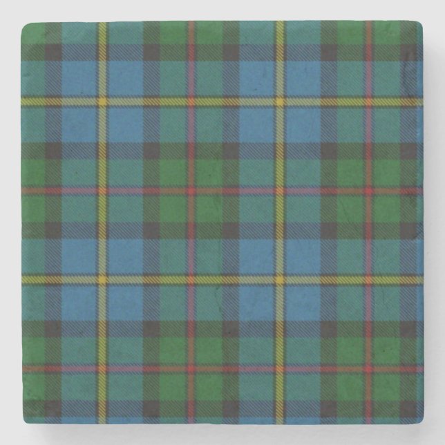 Clan MacLeod Tartan Plaid Stone Coaster (Front)