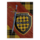 Clan MacLeod Tartan Scottish Shield & Sword (Front)