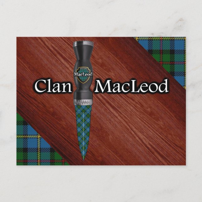 Clan MacLeod Tartan Sgian Dubh Blade Postcard (Front)