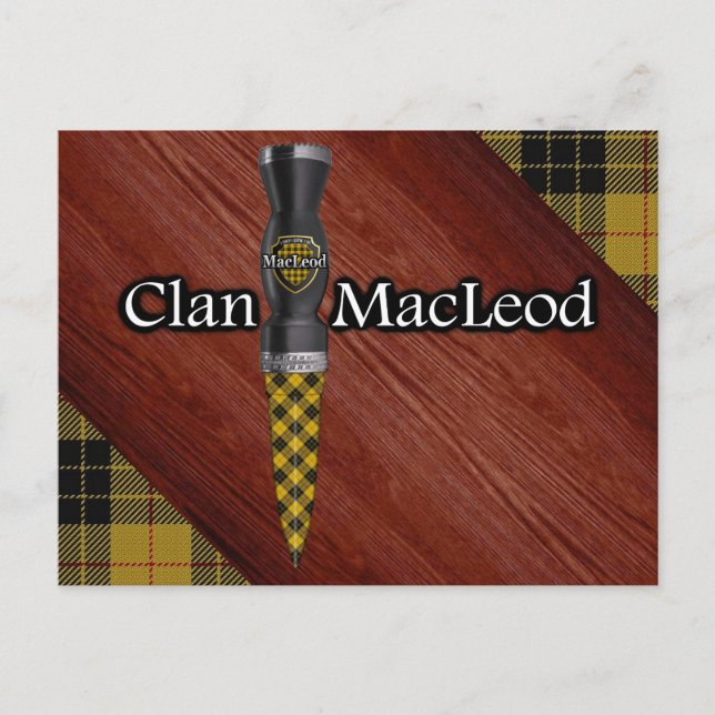 Clan MacLeod Tartan Sgian Dubh Blade Postcard (Front)