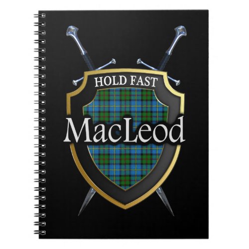 Clan MacLeod Tartan Shield  Swords Notebook