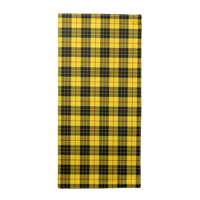 Clan MacLeod Tartan Yellow Plaid Cloth Napkin (Half Fold)