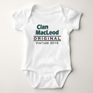 Clan MacLeod Vintage Customize With Your Birthyear Baby Bodysuit