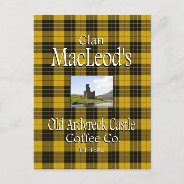 Clan MacLeod's Old Ardvreck Castle Coffee Co. Postcard (Front)