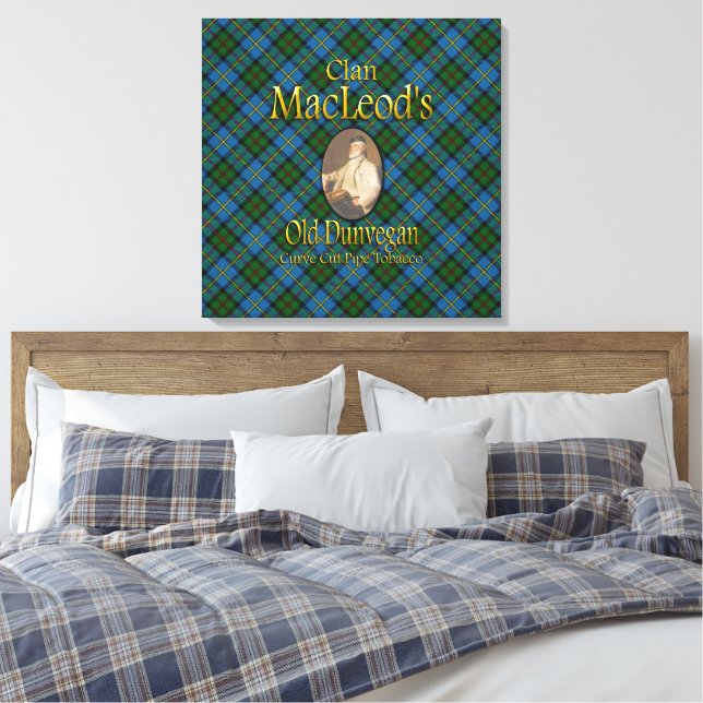 tobacco bed canvas Clan MacLeod's Old Dunvegan Pipe Tobacco Canvas Print