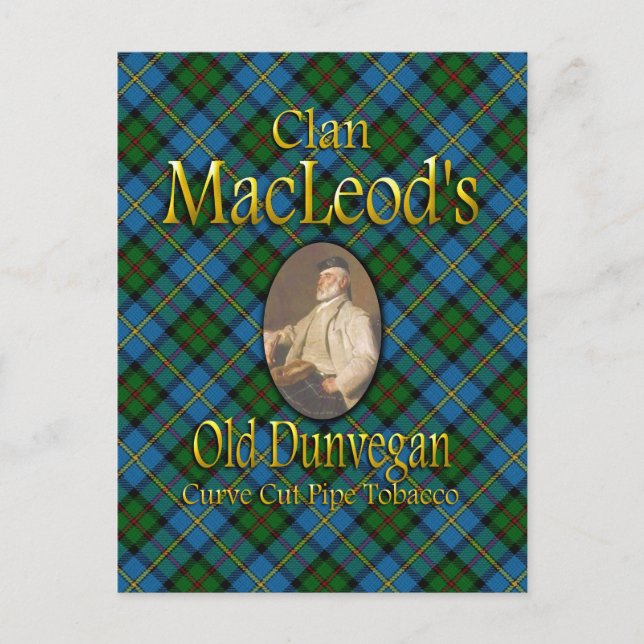 Clan MacLeod's Old Dunvegan Pipe Tobacco Postcard (Front)