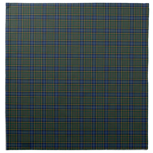 Clan MacMillan Blue and Green Scottish Tartan Napkin (Front)