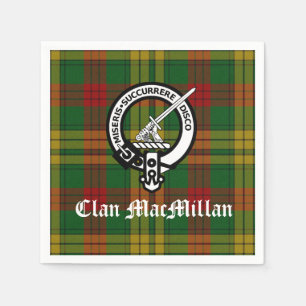 Clan MacMillan Crest Badge and Tartan Napkins