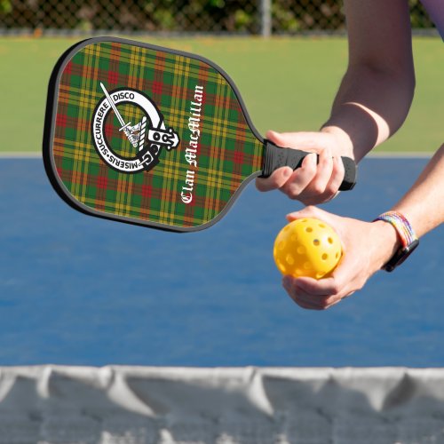 Clan MacMillan Crest Badge  Tartan  Pickleball Paddle