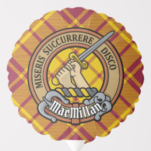 Clan MacMillan Crest over Dress Tartan Balloon