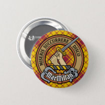 Clan MacMillan Crest over Dress Tartan Button