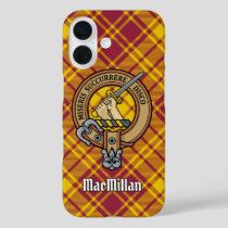 Clan MacMillan Crest over Dress Tartan iPhone 16 Case