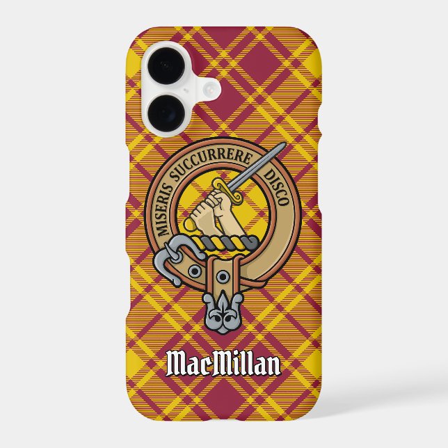 Clan MacMillan Crest over Dress Tartan Case-Mate iPhone Case (Back)