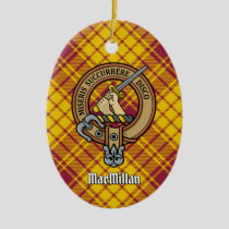 Clan MacMillan Crest over Dress Tartan Ceramic Ornament