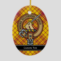 Clan MacMillan Crest over Dress Tartan Ceramic Ornament
