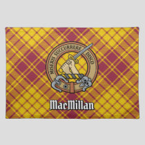 Clan MacMillan Crest over Dress Tartan Cloth Placemat