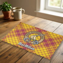 Clan MacMillan Crest over Dress Tartan Cloth Placemat