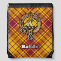 Clan MacMillan Crest over Dress Tartan Drawstring Bag