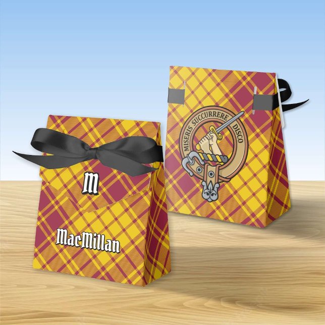 Clan MacMillan Crest over Dress Tartan Favor Boxes (Creator Uploaded)