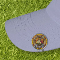 Clan MacMillan Crest over Dress Tartan Golf Hat Clip