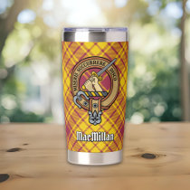 Clan MacMillan Crest over Dress Tartan Insulated Tumbler