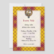 Clan MacMillan Crest over Dress Tartan Invitation