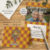 Clan MacMillan Crest over Dress Tartan Invitation