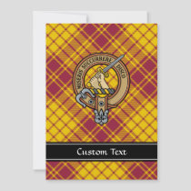 Clan MacMillan Crest over Dress Tartan Invitation