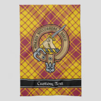 Clan MacMillan Crest over Dress Tartan Kitchen Towel