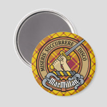 Clan MacMillan Crest over Dress Tartan Magnet