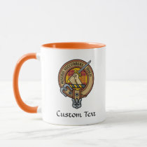 Clan MacMillan Crest over Dress Tartan Mug