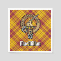 Clan MacMillan Crest over Dress Tartan Napkins