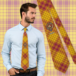 Clan MacMillan Crest over Dress Tartan Neck Tie