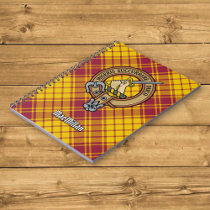 Clan MacMillan Crest over Dress Tartan Notebook