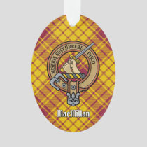 Clan MacMillan Crest over Dress Tartan Ornament
